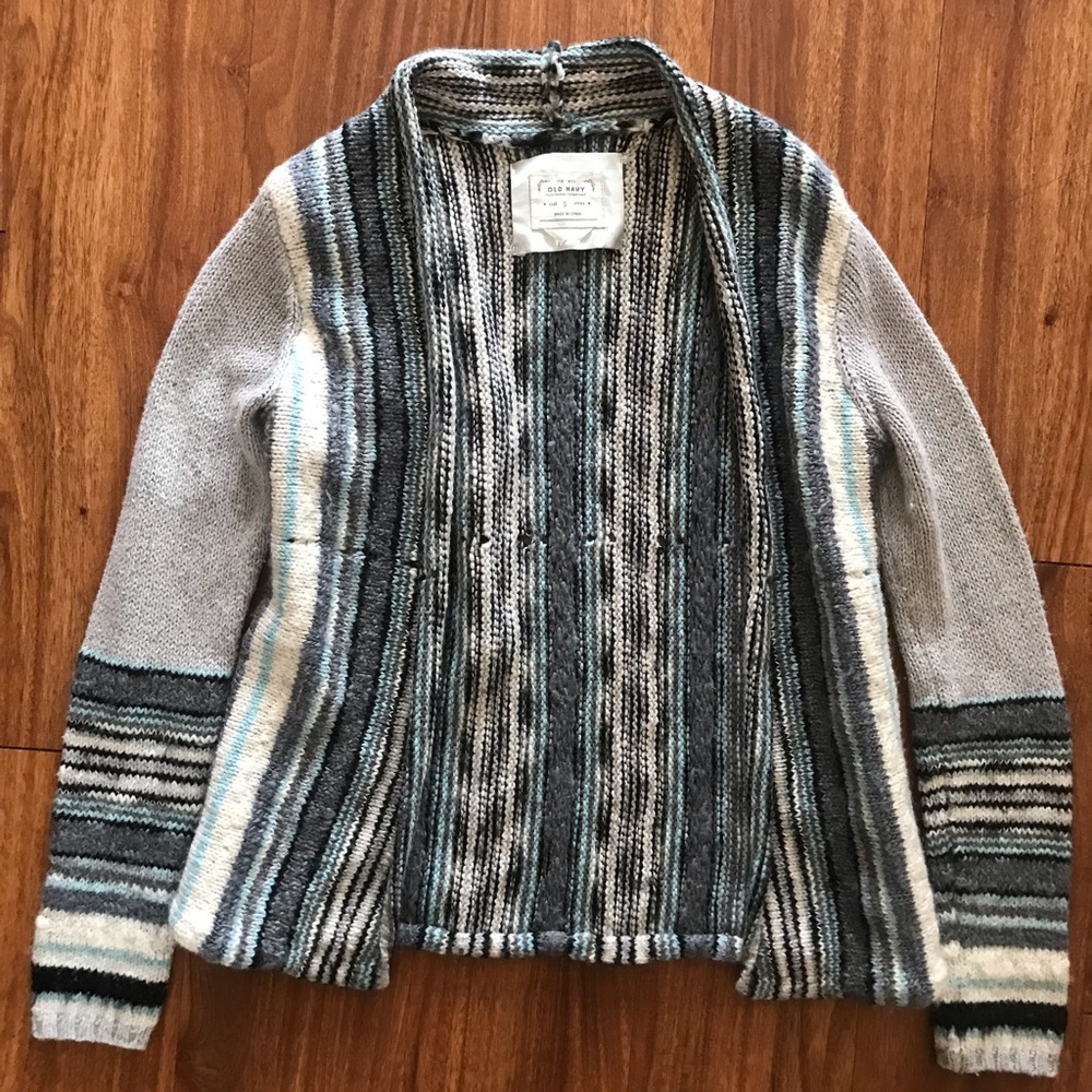 Woven mix cardigan